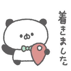 cute ribbon panda sticker #1