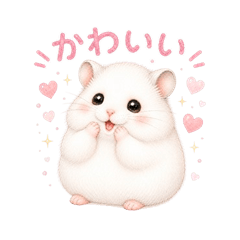 Fluffy Mochi Djungarian Hamster Stickers