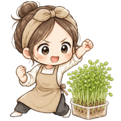 Sprouts for the Regrowing Pea Shoot Crew