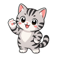 Fluffy Cute American Shorthair