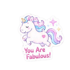Unicorn Magic with Hearts and Rainbow