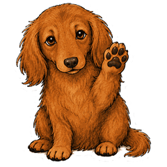 可愛臘腸犬日常貼圖