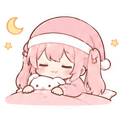 粉色睡衣少女桃