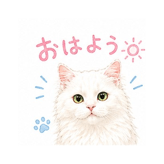 Meet Haku, a fluffy white Siberian cat!