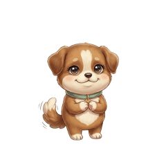 Simple and Cute Dog (Minimalist,Gentle)