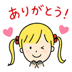 Pigtails cute girl sticker