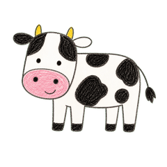 Drawing Cow Stickers 2