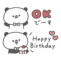 cute ribbon panda sticker #4
