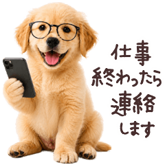 Golden Retriever Pup Daily Stickers