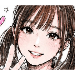 kawaii giri stamp