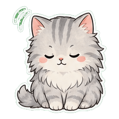 Long Silver Tabby Dusty 1