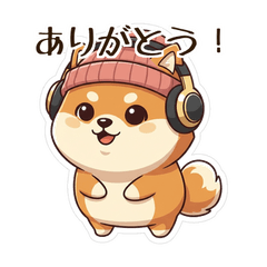 Shiba DJ Chill Reply Stickers10