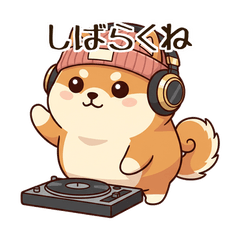 Shiba DJ Chill Reply Stickers11