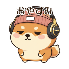 Shiba DJ Chill Reply Stickers9