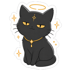 Playful Black Cat Deity