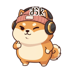 Shiba DJ Chill Reply Stickers12