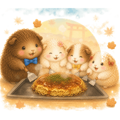 Lop-Rabbit Family Hiroshima Stickers