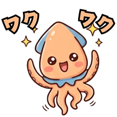 Soft & Cute Seafood Stickers3