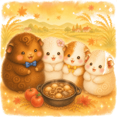Lop-eared Rabbit Family Tohoku Stickers