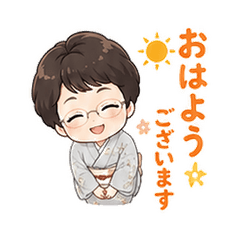 Gentle Kimono Lady Stickers