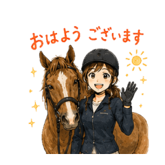 Equestrian Girl Daily Stickers