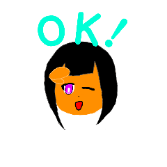 Purple-eyed girl stickers