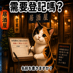 三花貓居酒屋貼圖　＜客滿＆點餐問題篇＞