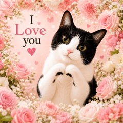 Real Black & White Cat Stickers