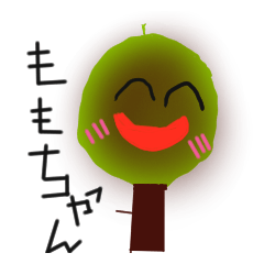 Momo-chan's greeting sticker