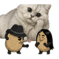 Mr.Potato  Sticker12  Potato vs. Cat