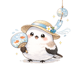Cute Shima-Enaga Summer Stickers 2