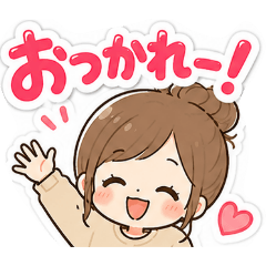 Yuru-kawa Mom with big letters