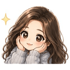 甜美女孩與貓咪