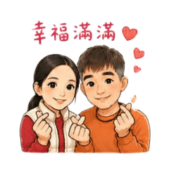 浪漫夫妻的貼心問候