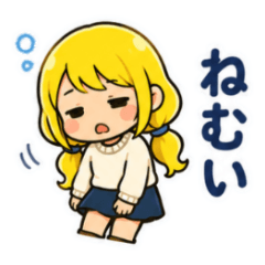 Blonde Girl Reactions & Mood Stickers