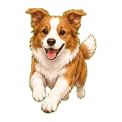 Red and White Dog Daily Stickers