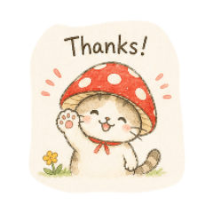 Mushroom Cat: Cozy Daily Stickers