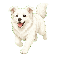 luffy White Dog Daily Stickers