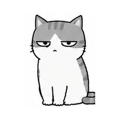 Cold Eyes Cat Stickers