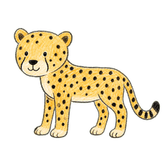 Drawing Cheetah Stickers 2