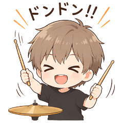 Cute Little Drummer Boy Stickers