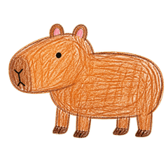 Drawing Capybara Stickers 2