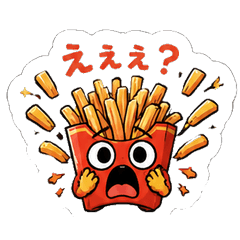 Potato Fries Daily Life Stickers
