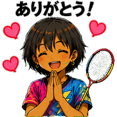 Badminton Club Girls' Everyday Stamps