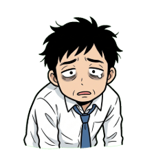 Tired Middle-Aged Manager Stickers