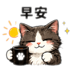 可愛貓Wish貼圖