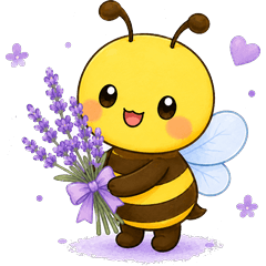 Bee & Lavender Care Stickers