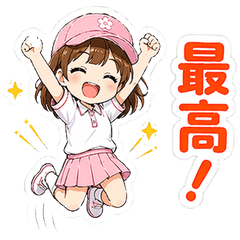 Rina-chan Golf and Greeting Stickers