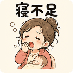 Postpartum Mom Sleepy Stickers!