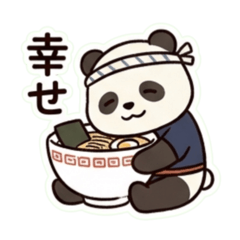 Sleepy Panda Ramen Chef Stickers
